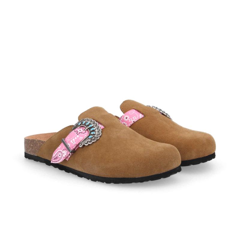 PALOMA CLOG W - SUEDE/WEST - MARRON/ROSE